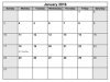 Сетка для перекидного календаря 2016, вертикальная, вектор