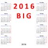 Календарные сетки на 2016 год больших размеров А0, А1, А2 в формате PNG
