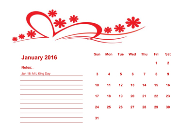 Сетка для вертикального перекидного календаря 2016, (англ), вектор