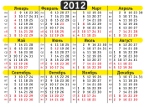 Горизонтальная векторная сетка для карманного календаря 2012