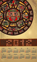 Календарь-плакат на 2012 год в стиле майя