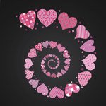 Сердечки в векторе CDR на день св. валентина