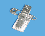 Самоклеящаяся металлическая клипса с булавкой для изготовления бейджей BAJ-SACP-303